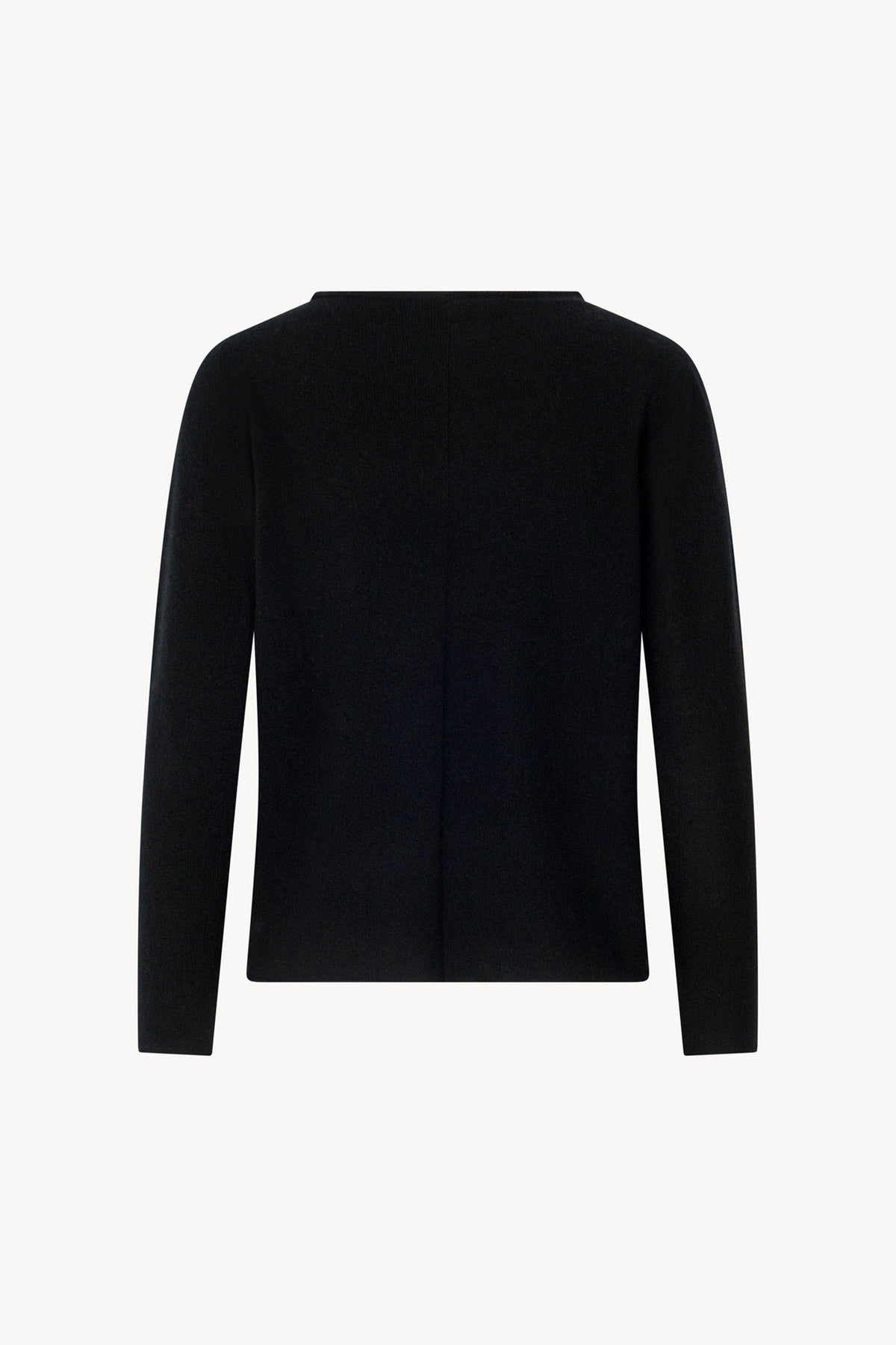 Girocollo Dritto-Rovescio in Puro Cashmere Nero