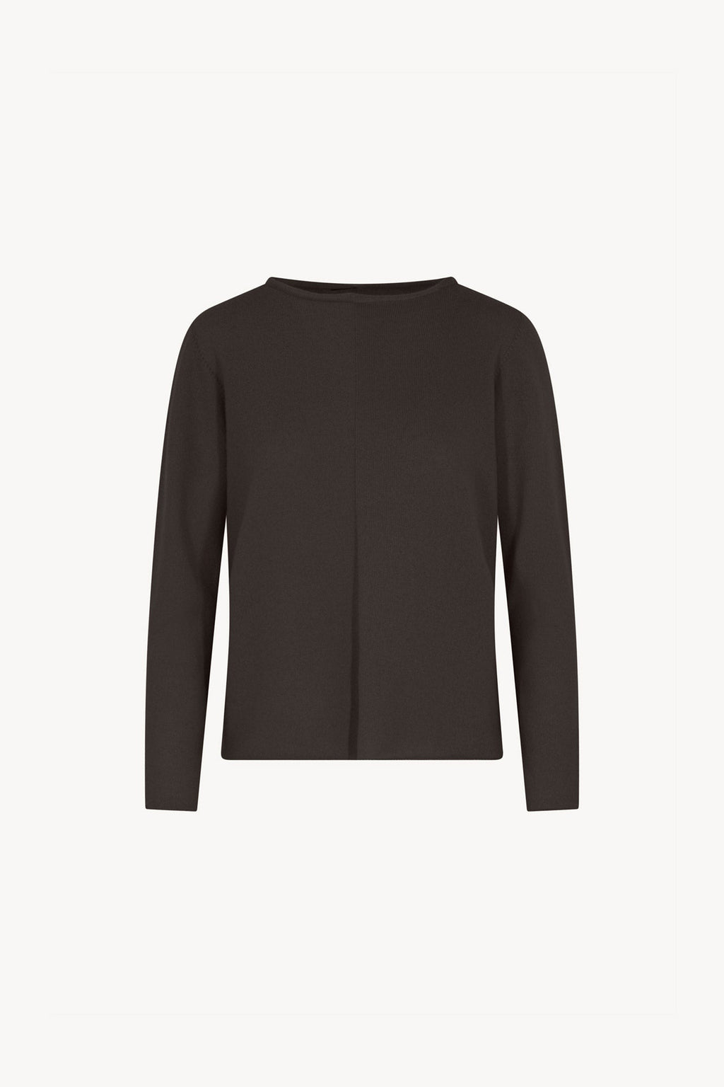Girocollo Dritto-Rovescio in Puro Cashmere Mocha