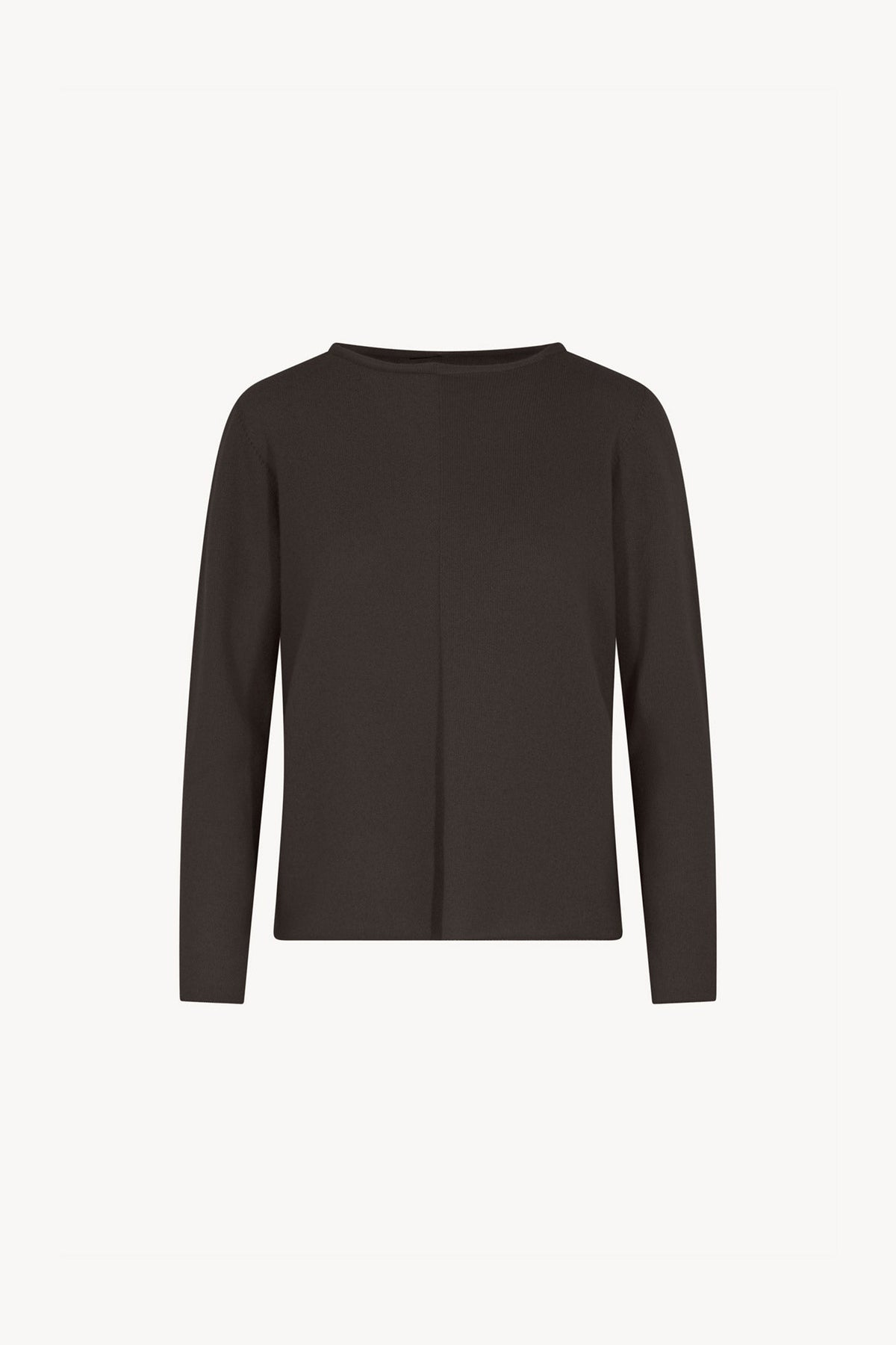 Girocollo Dritto-Rovescio in Puro Cashmere Mocha
