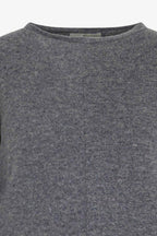 Girocollo Dritto-Rovescio in Puro Cashmere Derby