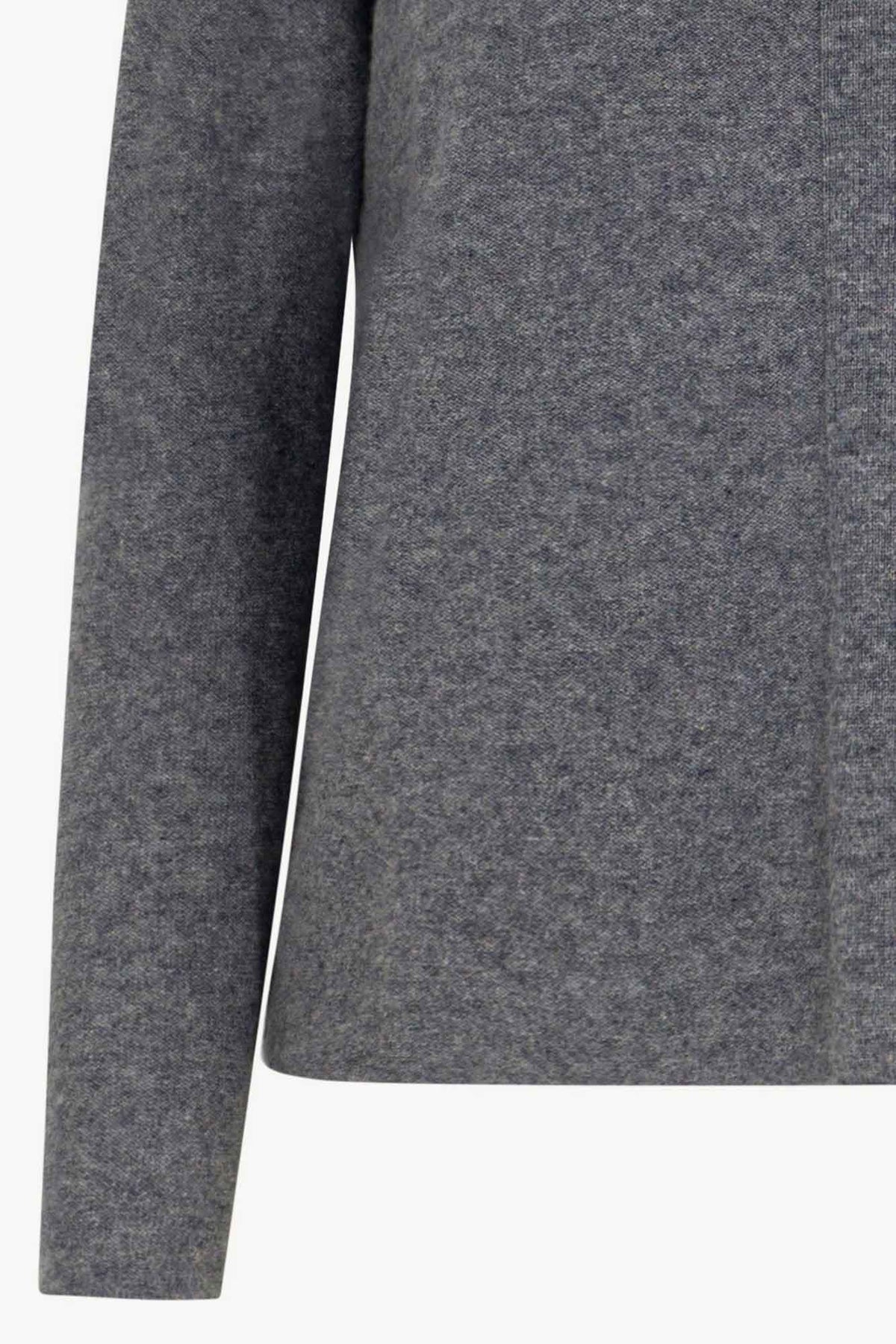 Girocollo Dritto-Rovescio in Puro Cashmere Derby