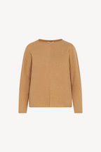 Girocollo Dritto-Rovescio in Puro Cashmere Cammello