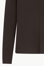 Maglia Lupetto Dritto-Rovescio in Puro Cashmere Mocha