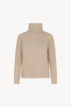 Maglia Lupetto Dritto-Rovescio in Puro Cashmere Avena