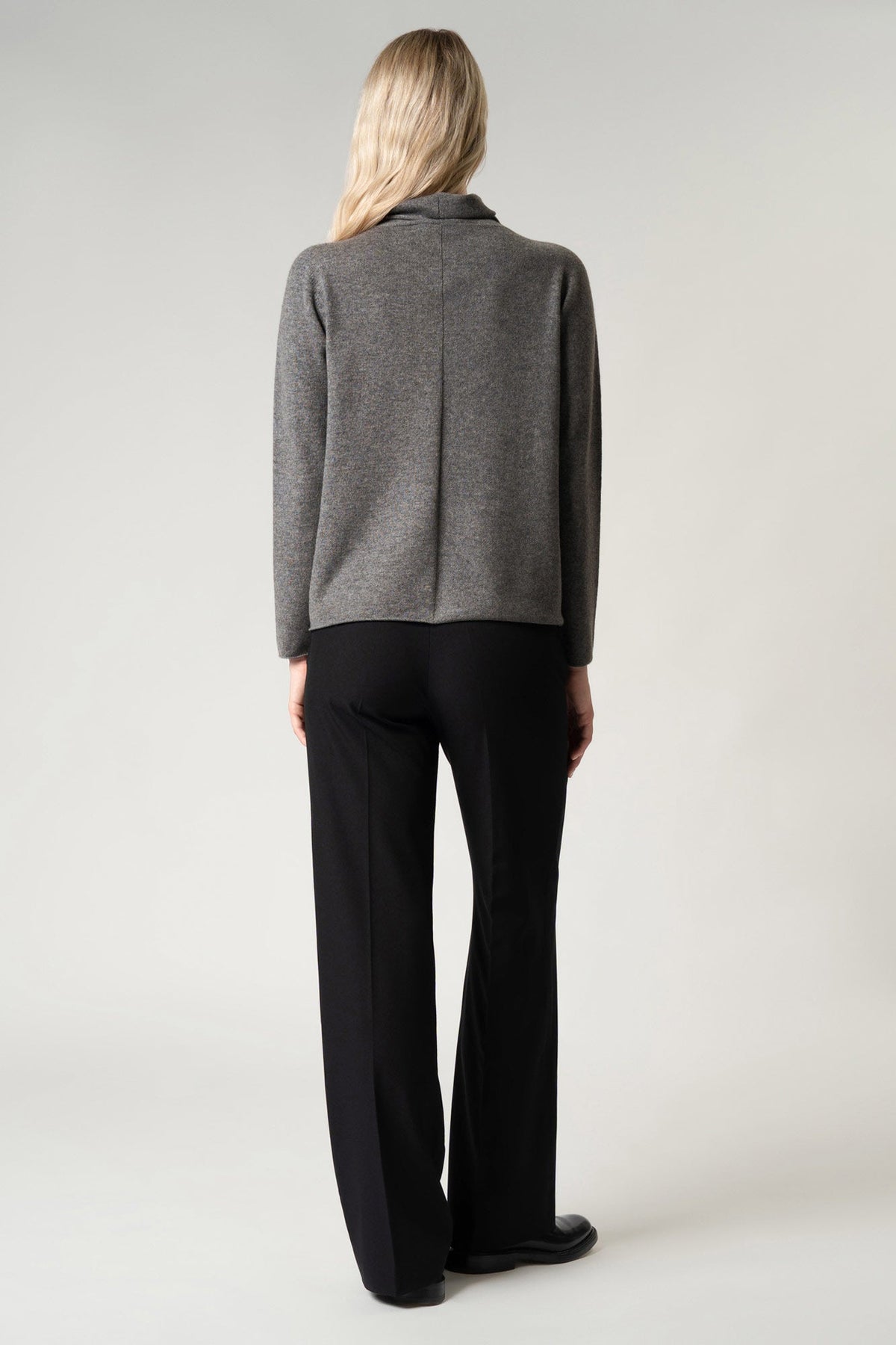 Maglia Lupetto Dritto-Rovescio in Puro Cashmere Derby