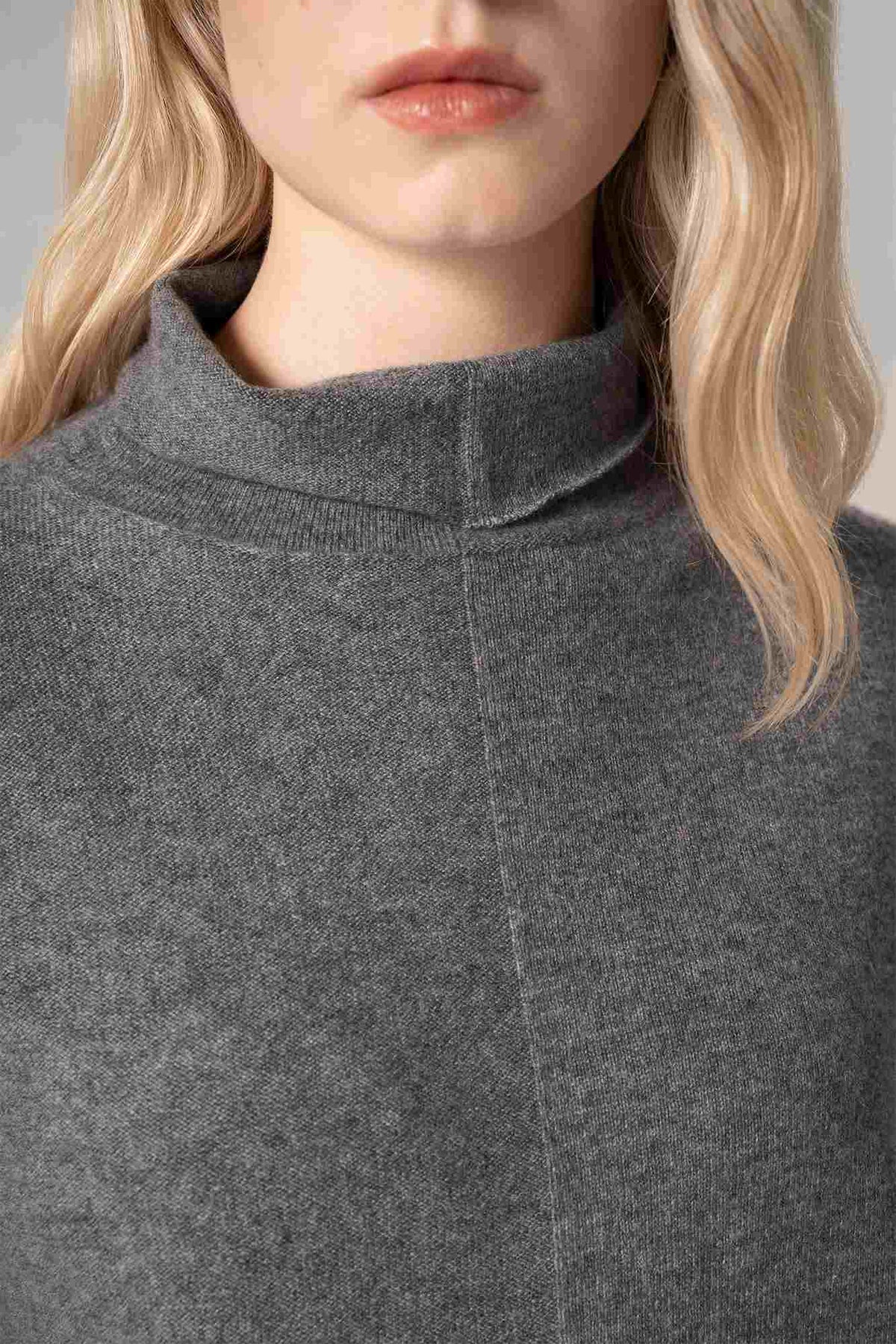 Maglia Lupetto Dritto-Rovescio in Puro Cashmere Derby