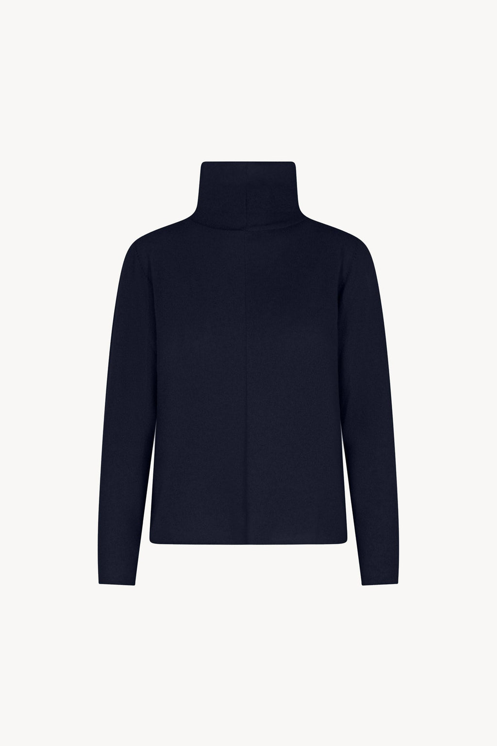 Maglia Lupetto Dritto-Rovescio in Puro Cashmere Notte