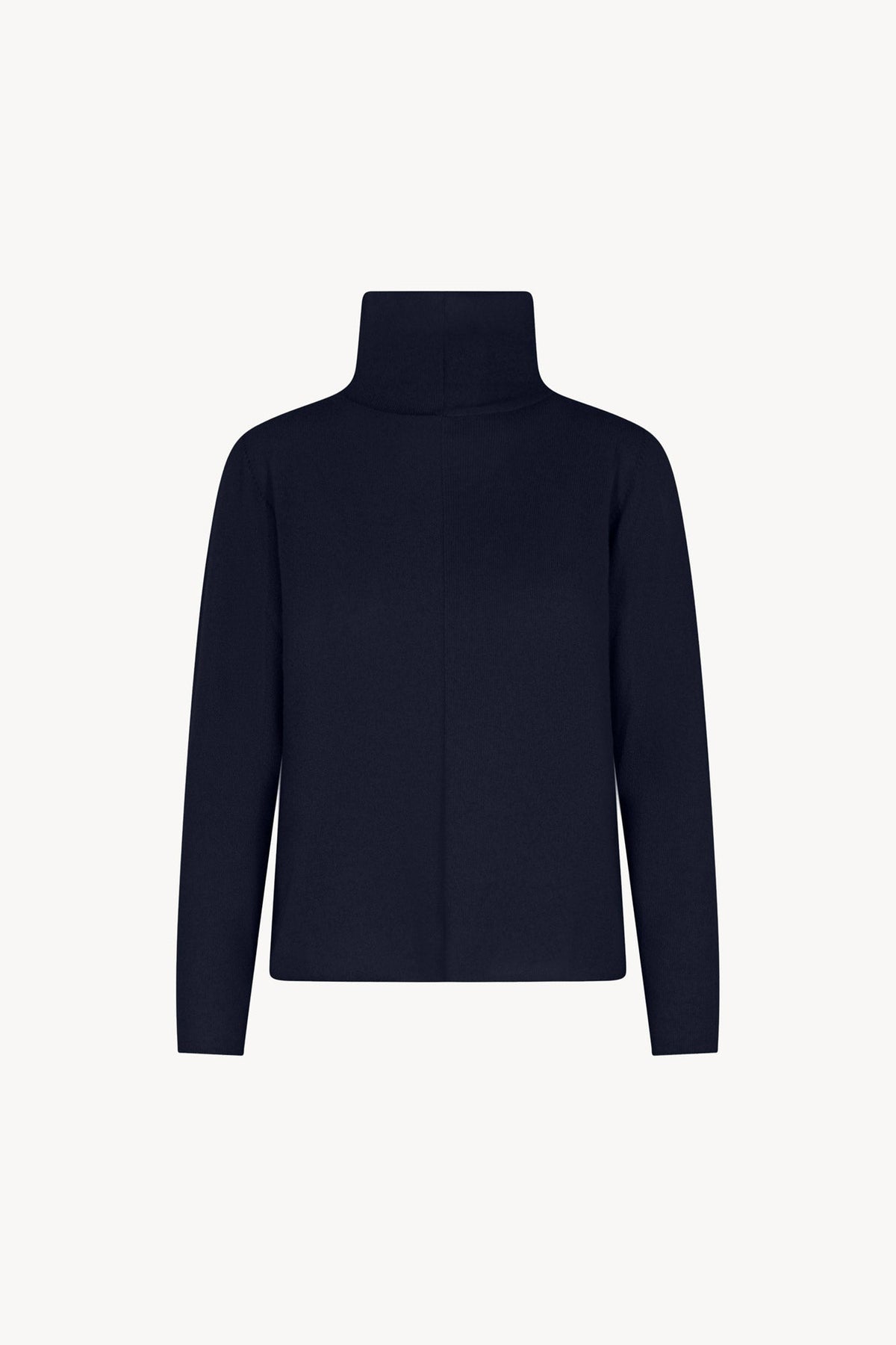 Maglia Lupetto Dritto-Rovescio in Puro Cashmere Notte