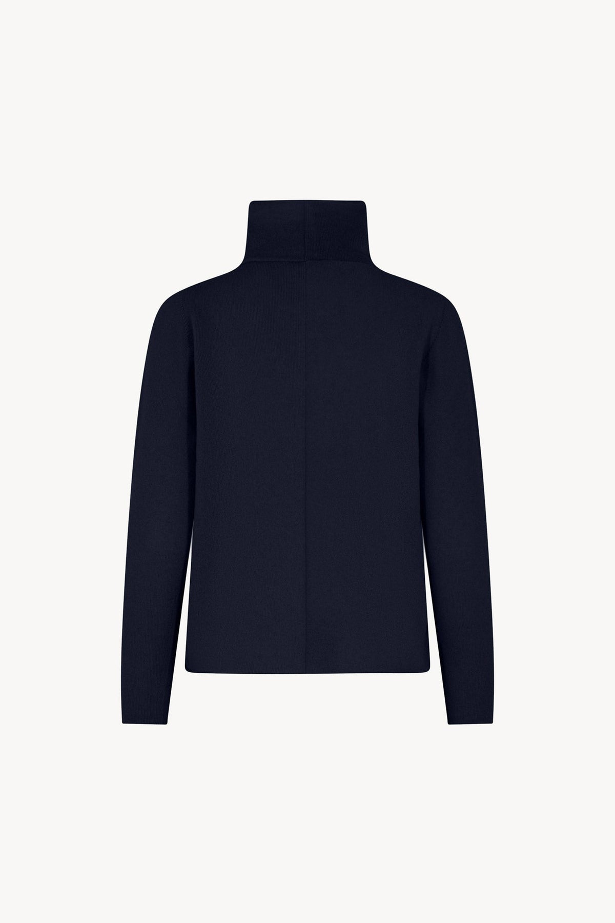 Maglia Lupetto Dritto-Rovescio in Puro Cashmere Notte