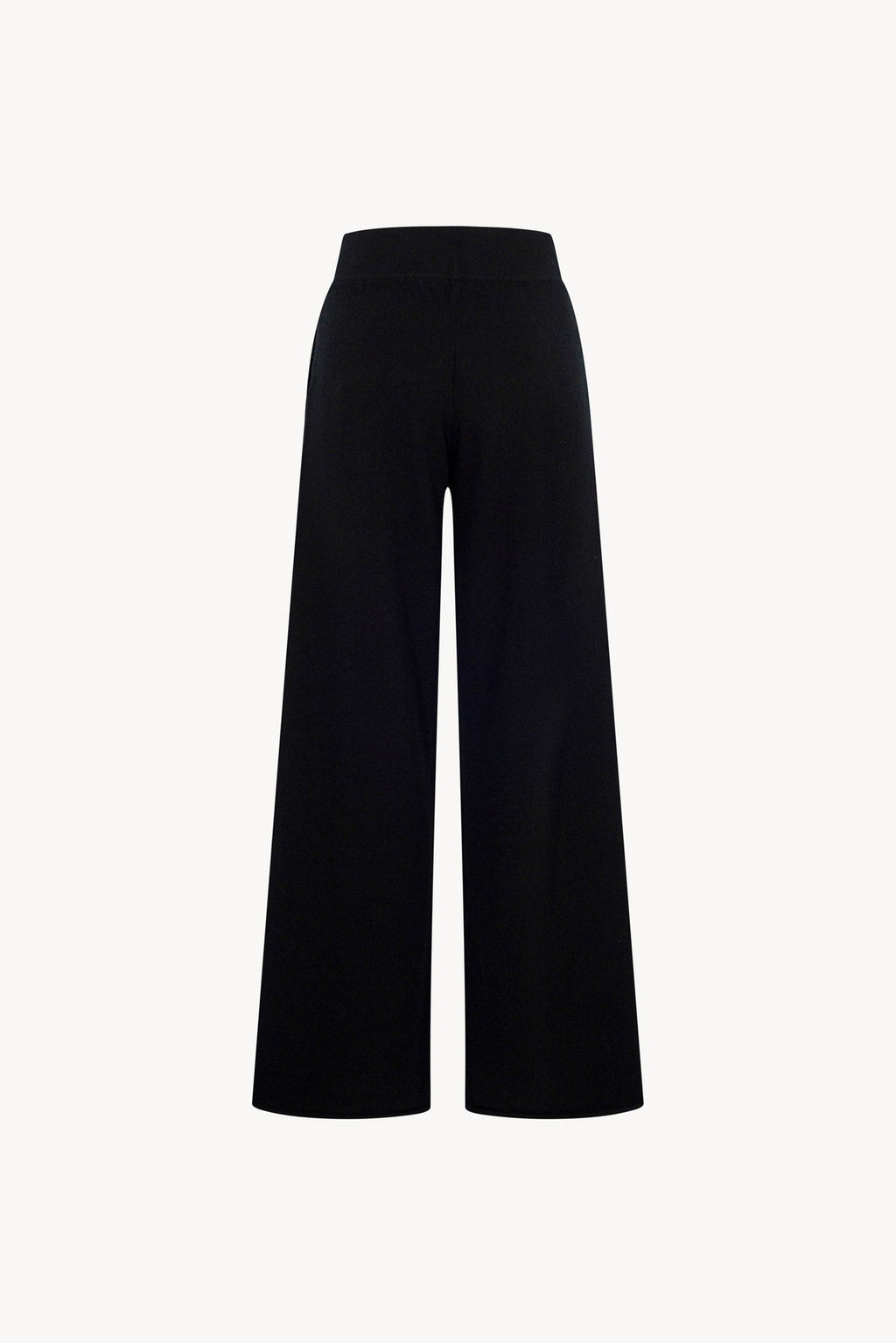 Pantaloni Ampi in Puro Cashmere Nero
