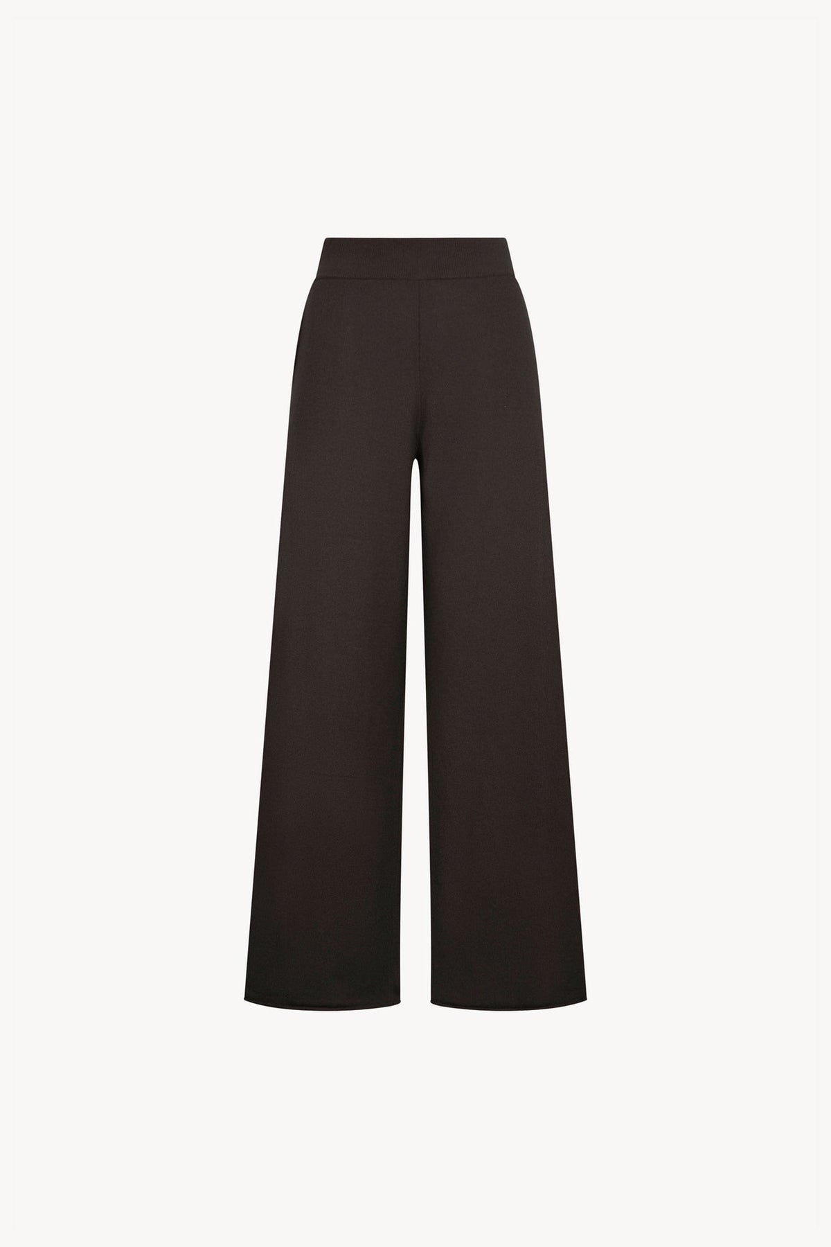 Pantaloni Ampi in Puro Cashmere Mocha