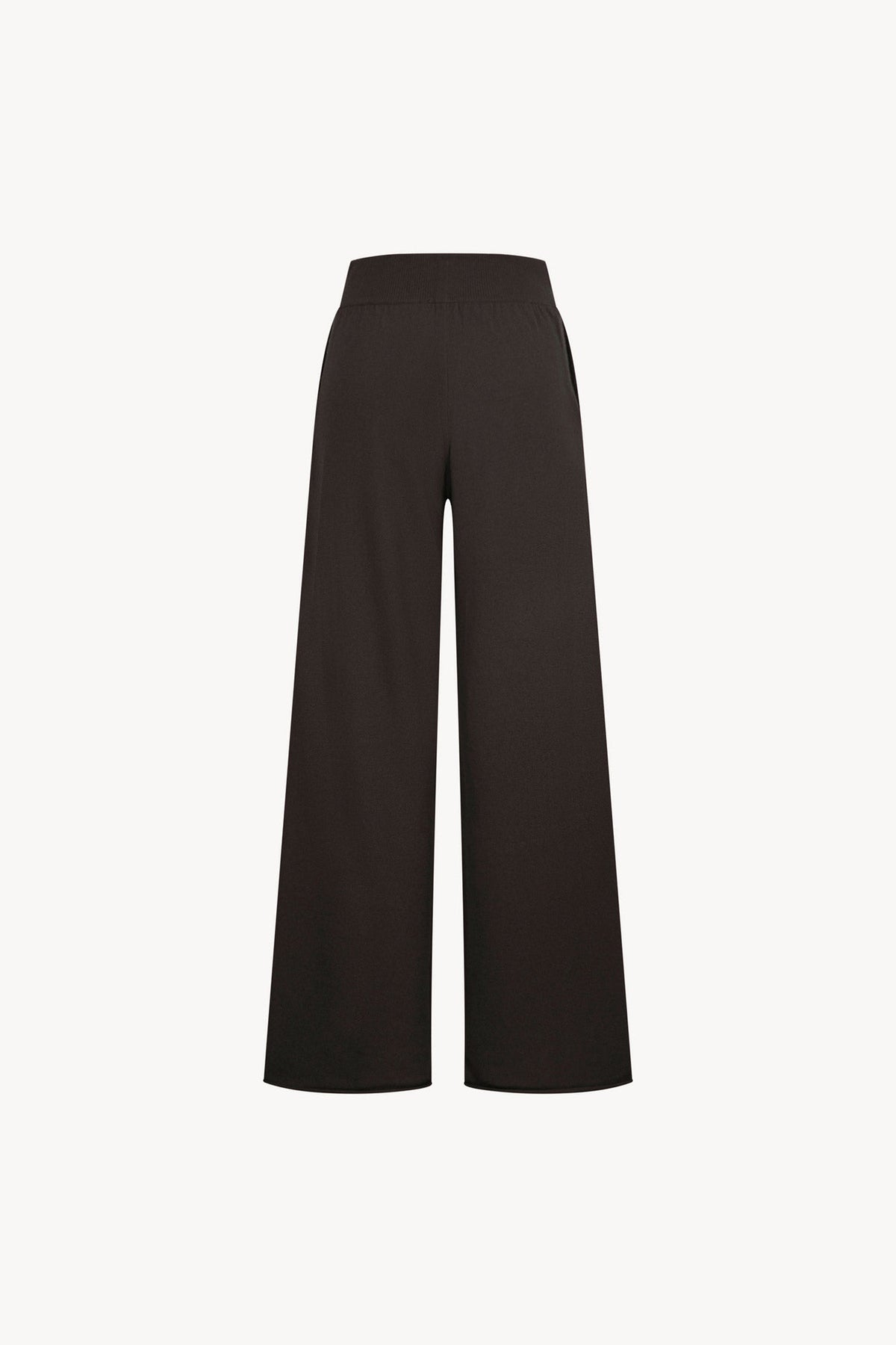 Pantaloni Ampi in Puro Cashmere Mocha