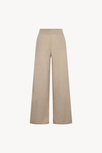 Pantaloni Ampi in Puro Cashmere Avena