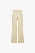 Pantaloni Ampi in Puro Cashmere Latte