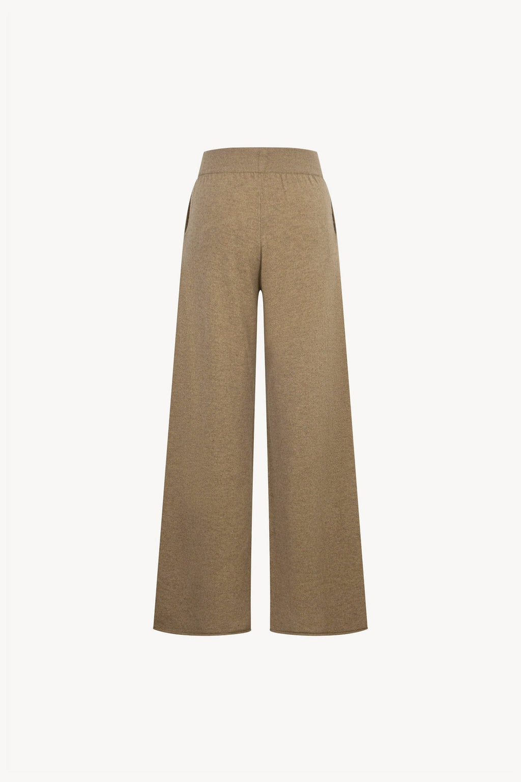 Pantaloni Ampi in Puro Cashmere Dune