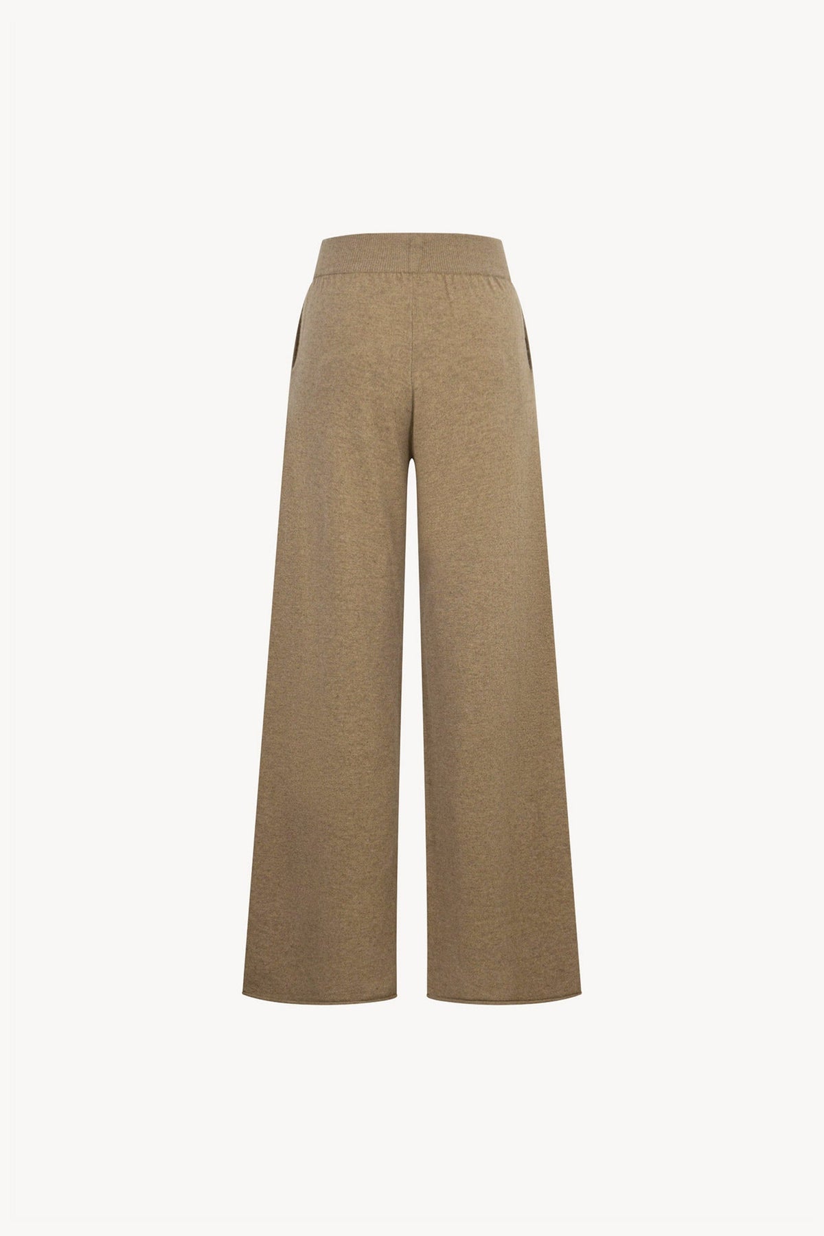 Pantaloni Ampi in Puro Cashmere Dune