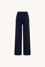 Pantaloni Ampi in Puro Cashmere Notte