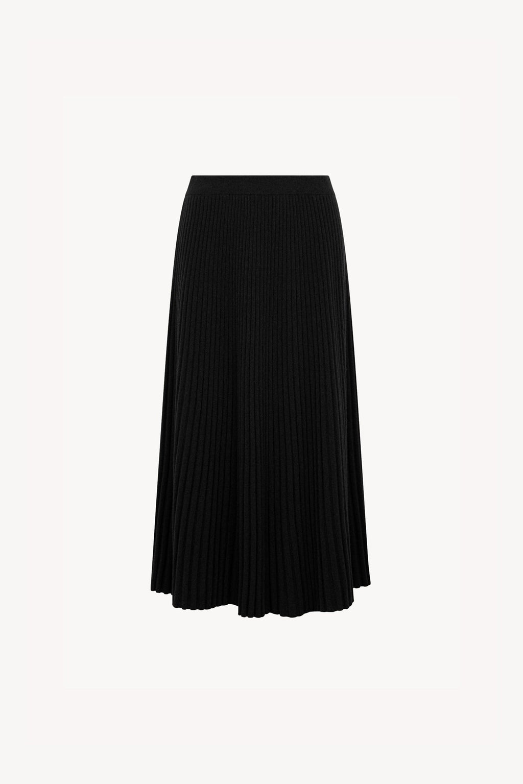 Gonna Plissè in Puro Cashmere Nero