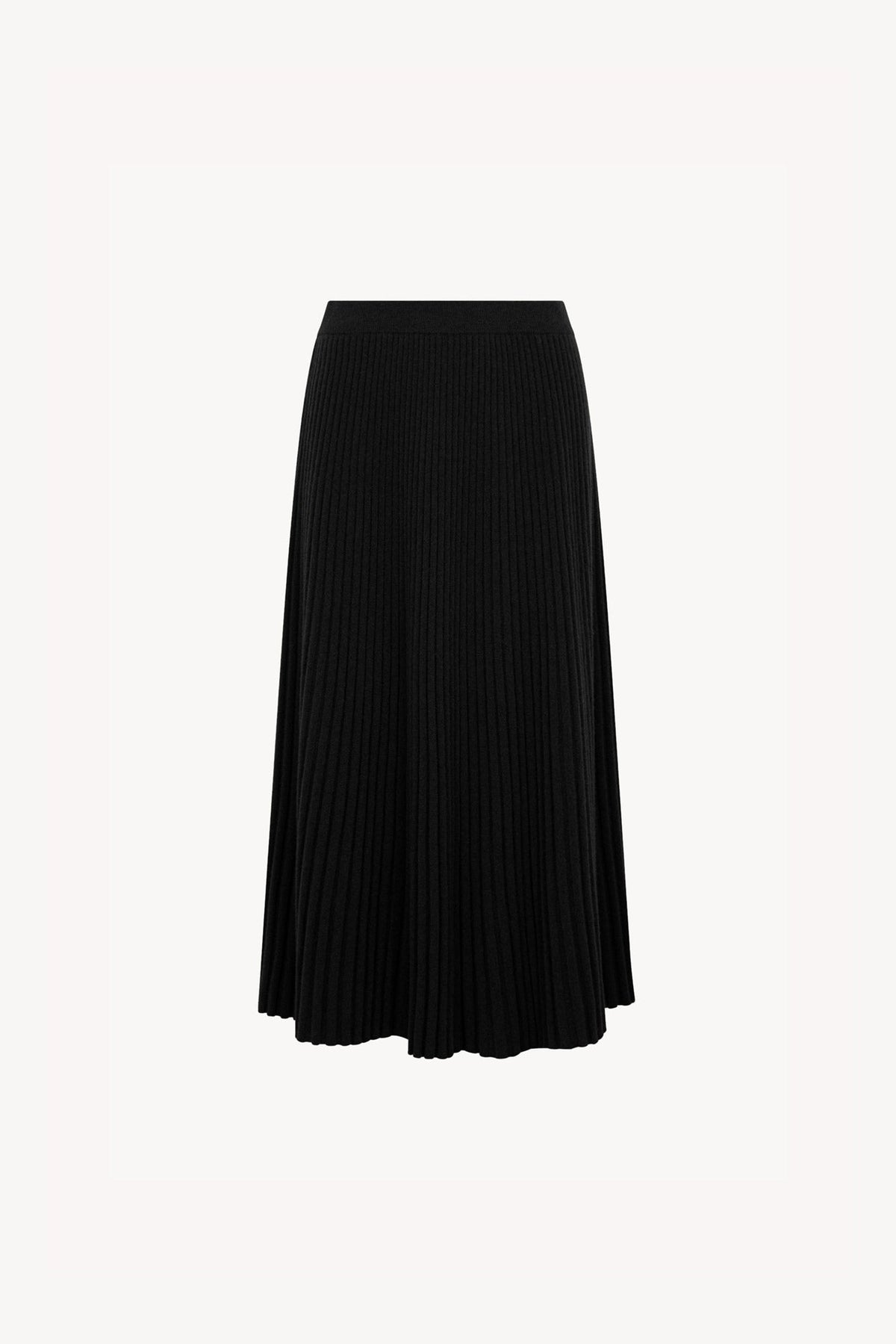 Gonna Plissè in Puro Cashmere Nero