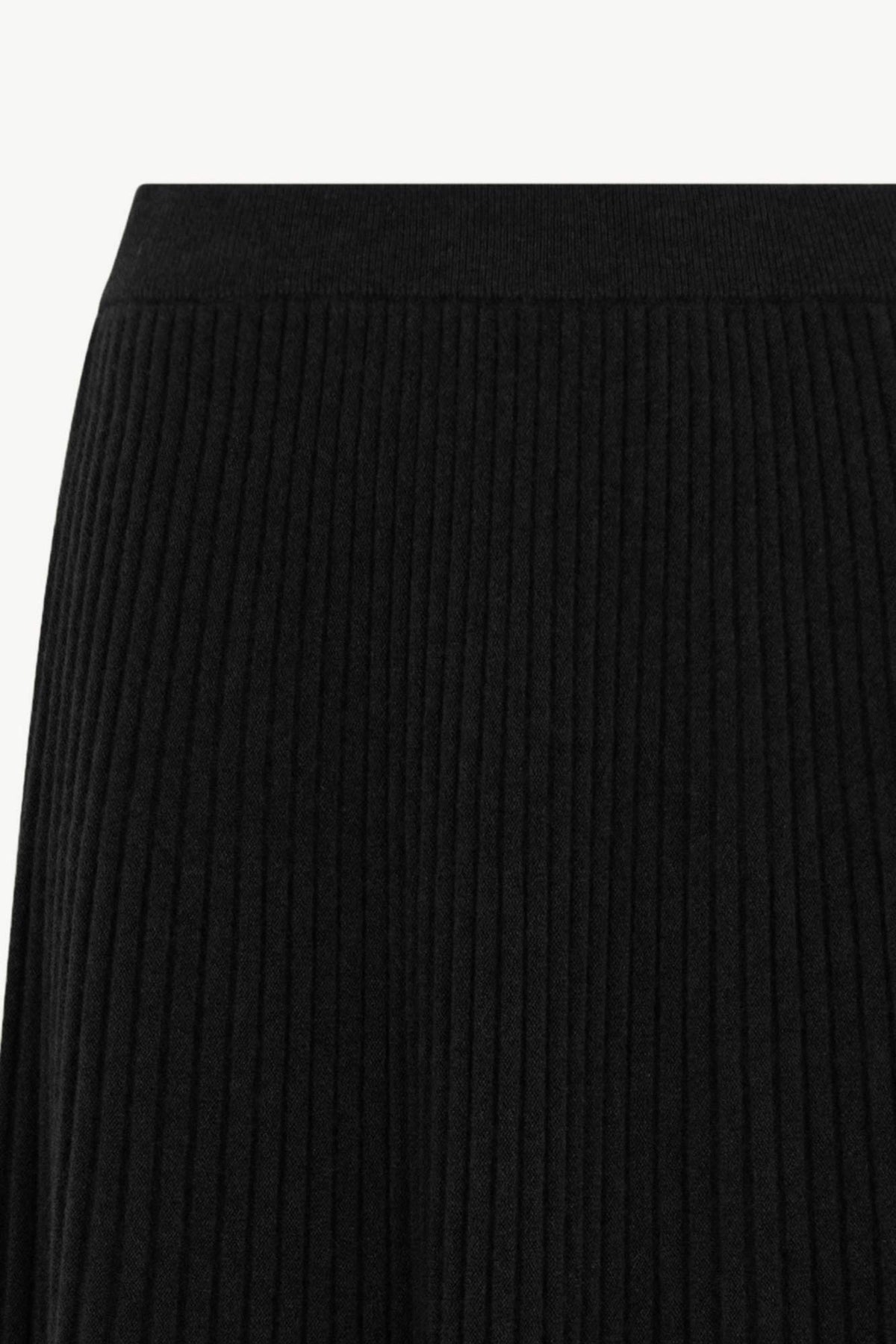 Gonna Plissè in Puro Cashmere Nero