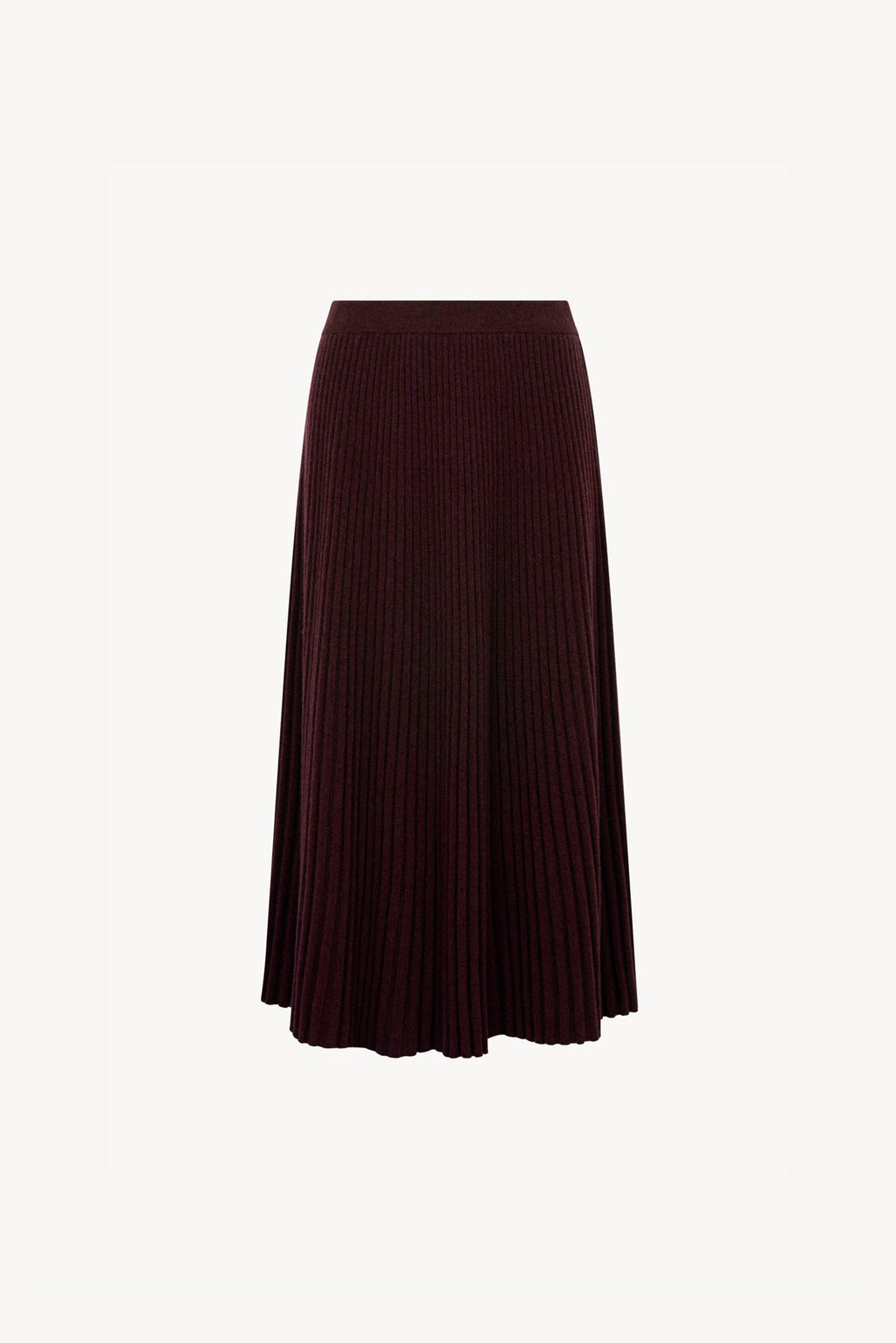 Gonna Plissè in Puro Cashmere Acero