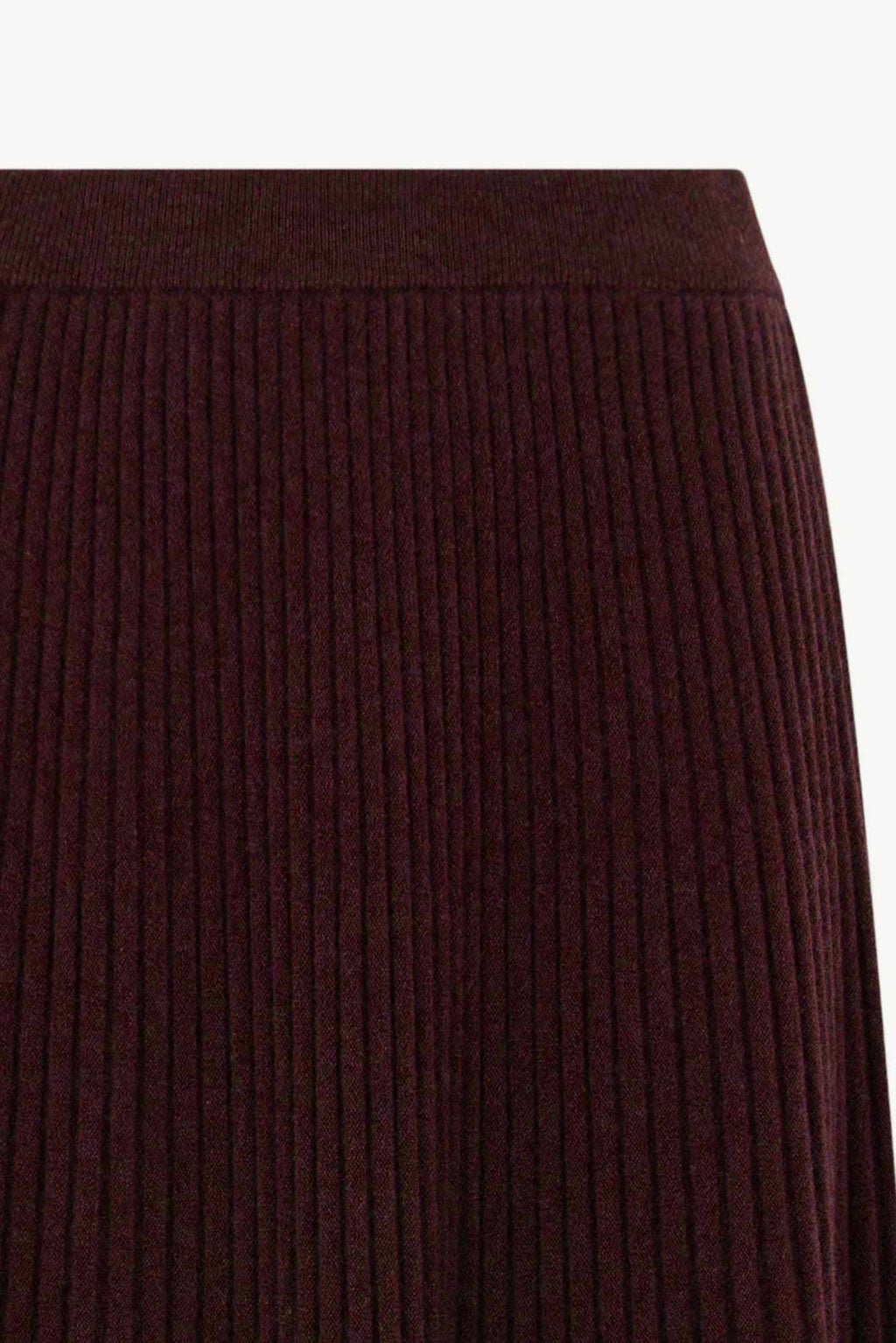 Gonna Plissè in Puro Cashmere Acero