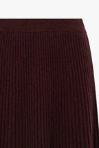 Gonna Plissè in Puro Cashmere Acero