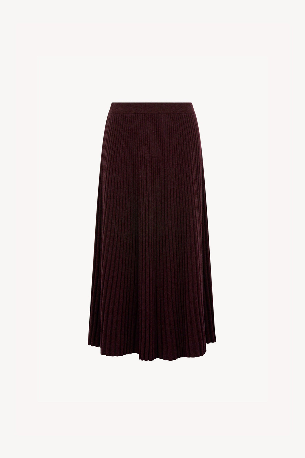 Gonna Plissè in Puro Cashmere Acero