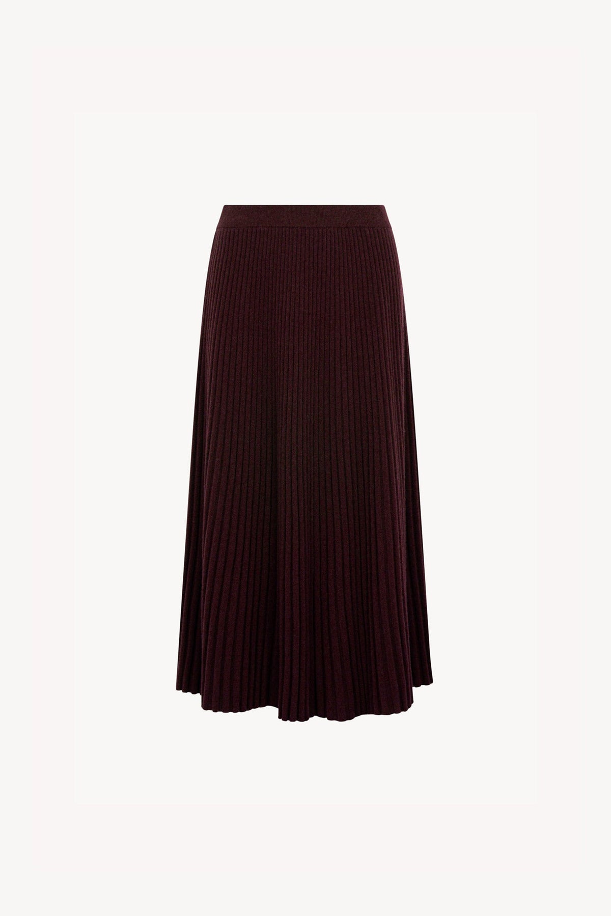 Gonna Plissè in Puro Cashmere Acero