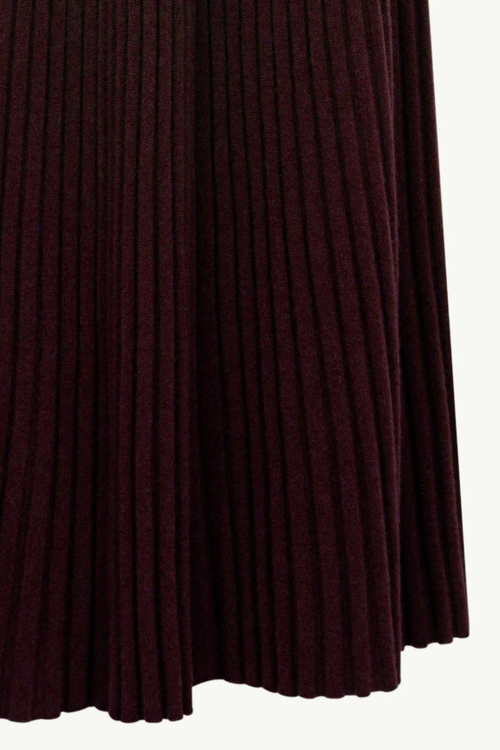 Gonna Plissè in Puro Cashmere Acero