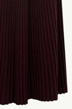 Gonna Plissè in Puro Cashmere Acero