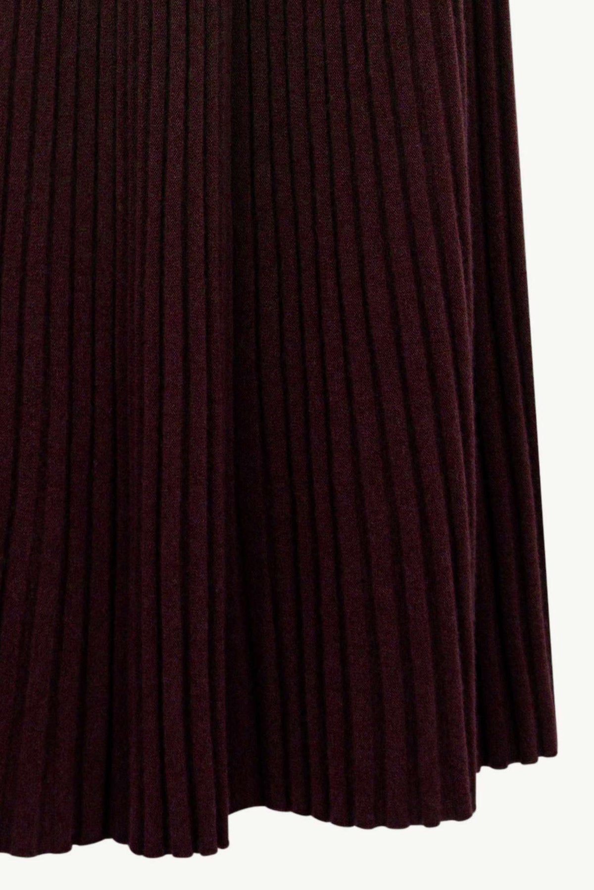 Gonna Plissè in Puro Cashmere Acero