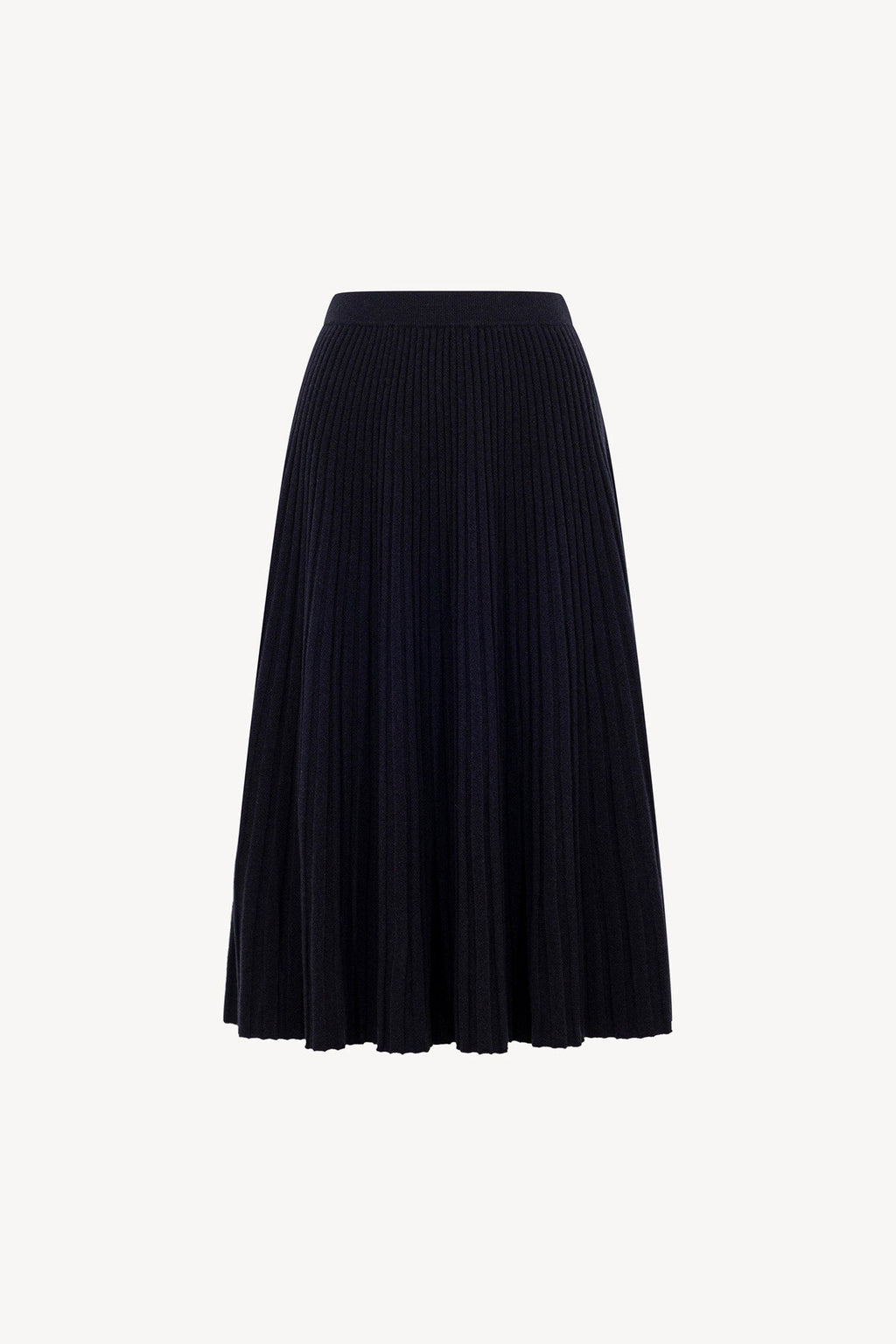 Gonna Plissè in Puro Cashmere Notte