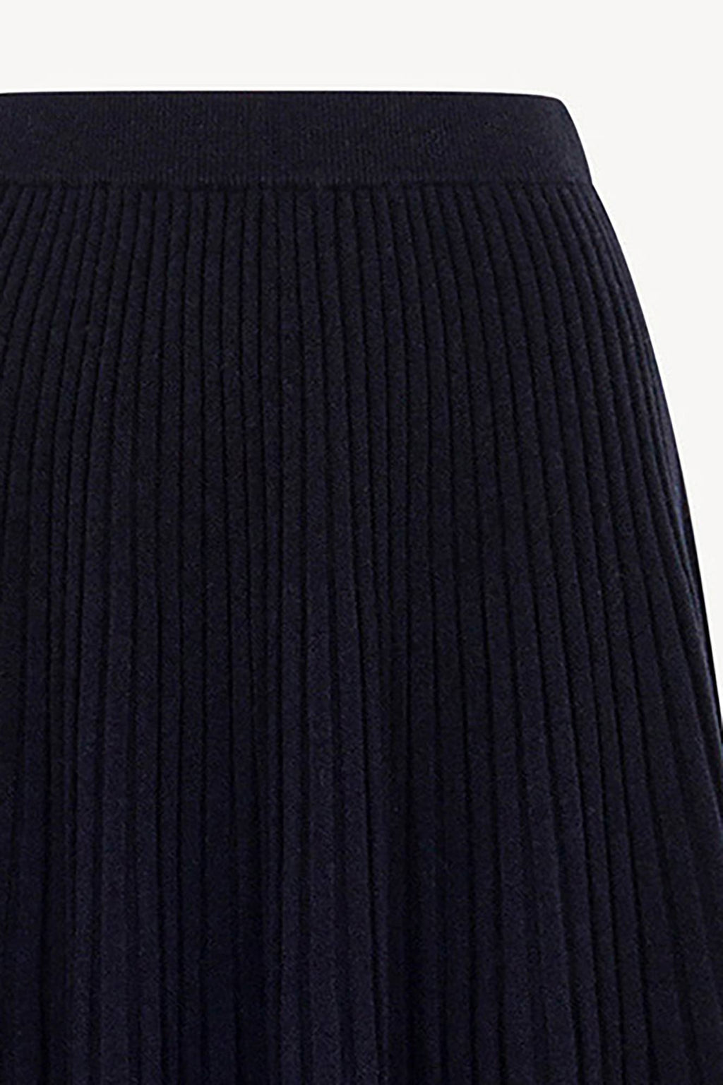 Gonna Plissè in Puro Cashmere Notte
