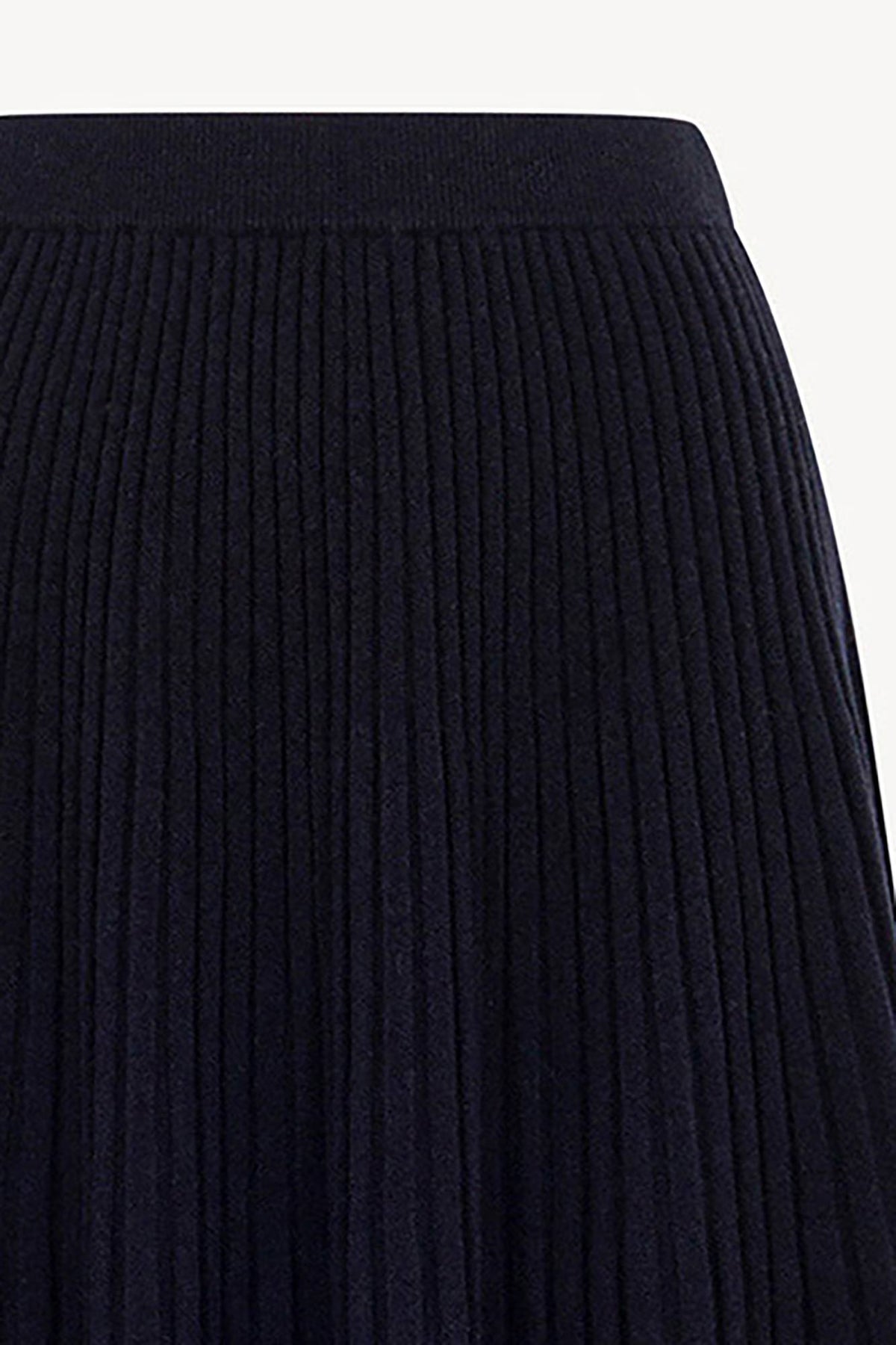 Gonna Plissè in Puro Cashmere Notte