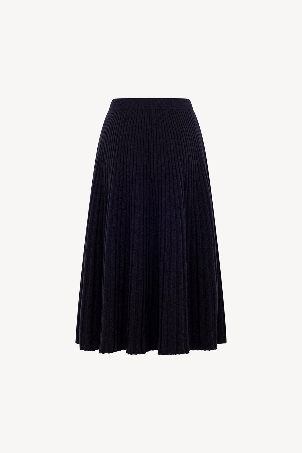 Gonna Plissè in Puro Cashmere Notte