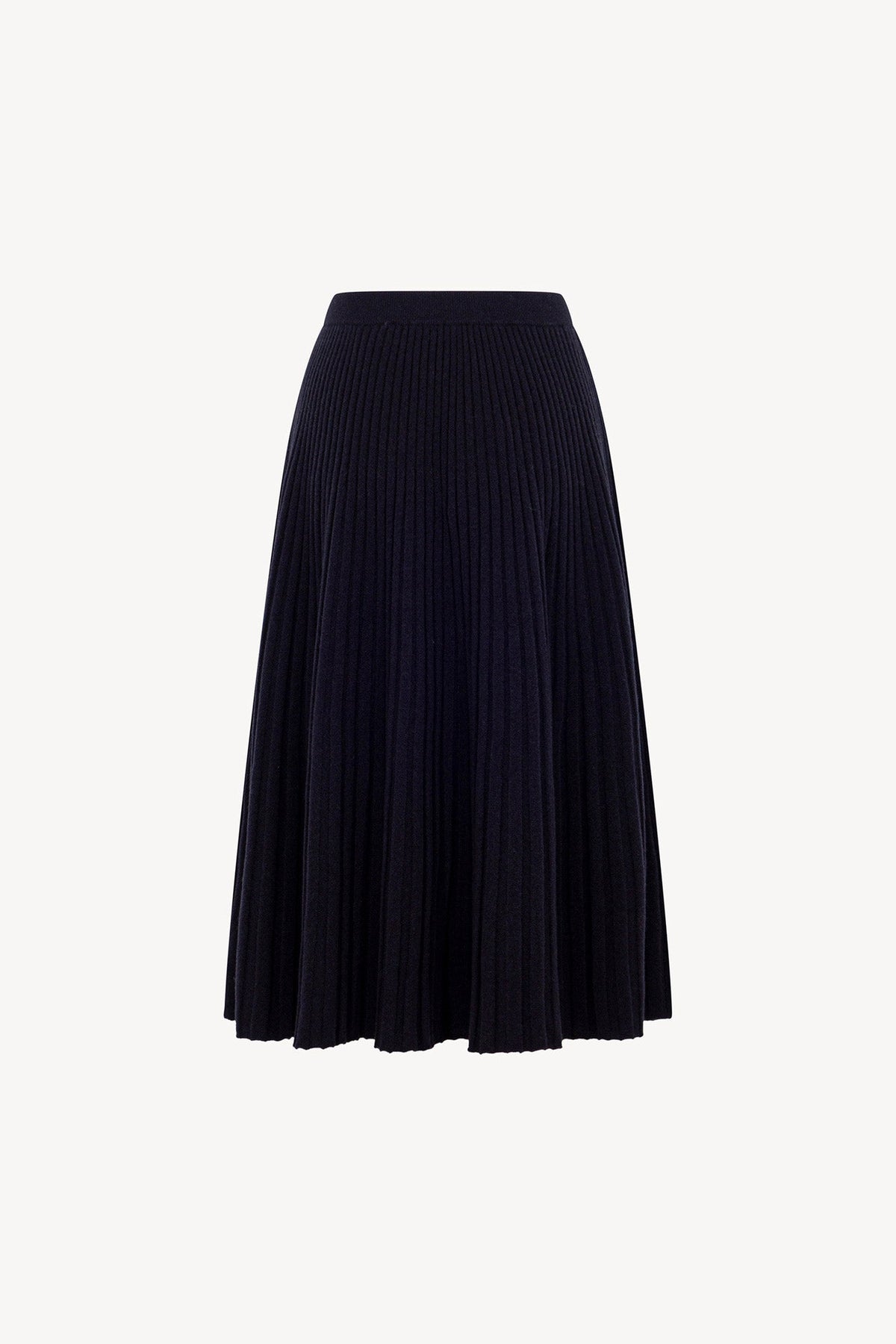 Gonna Plissè in Puro Cashmere Notte