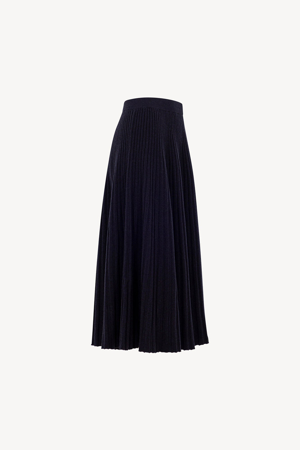 Gonna Plissè in Puro Cashmere Notte