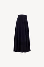 Gonna Plissè in Puro Cashmere Notte