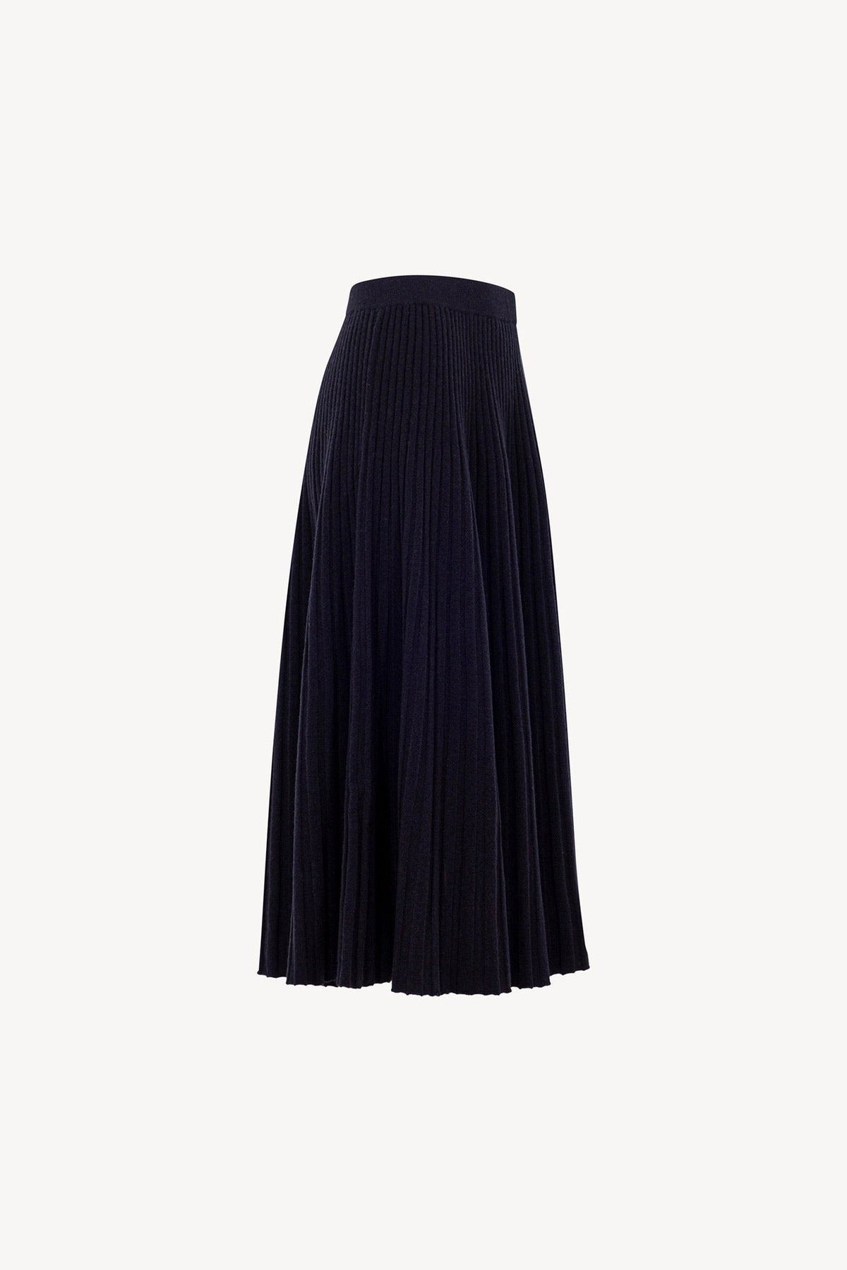 Gonna Plissè in Puro Cashmere Notte