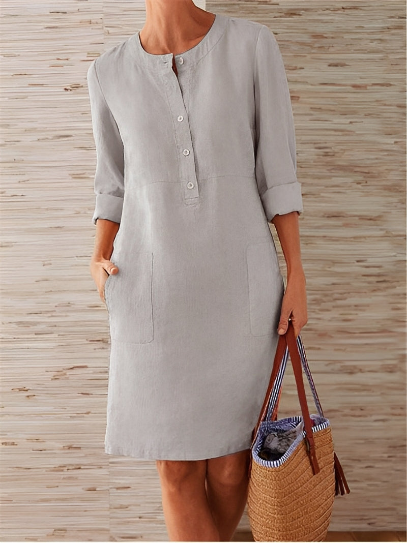 Blaire - Abito in lino elegante e morbido da donna