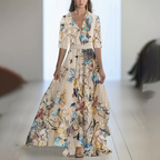 Cherise - Abito lungo alla moda con stampa floreale