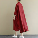 Chelsie - Maxiabito oversize con bottoni per donne