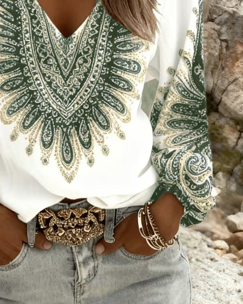 Elara | Paisley Print Blouse