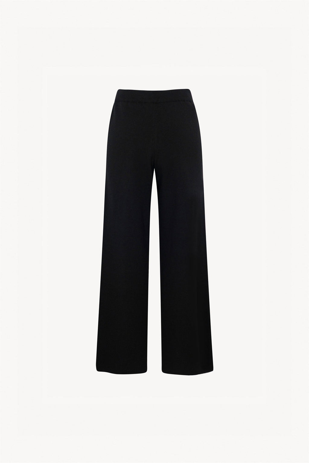 Pantaloni Larghi in Cotone Seta Cashmere Nero