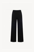 Pantaloni Larghi in Cotone Seta Cashmere Nero