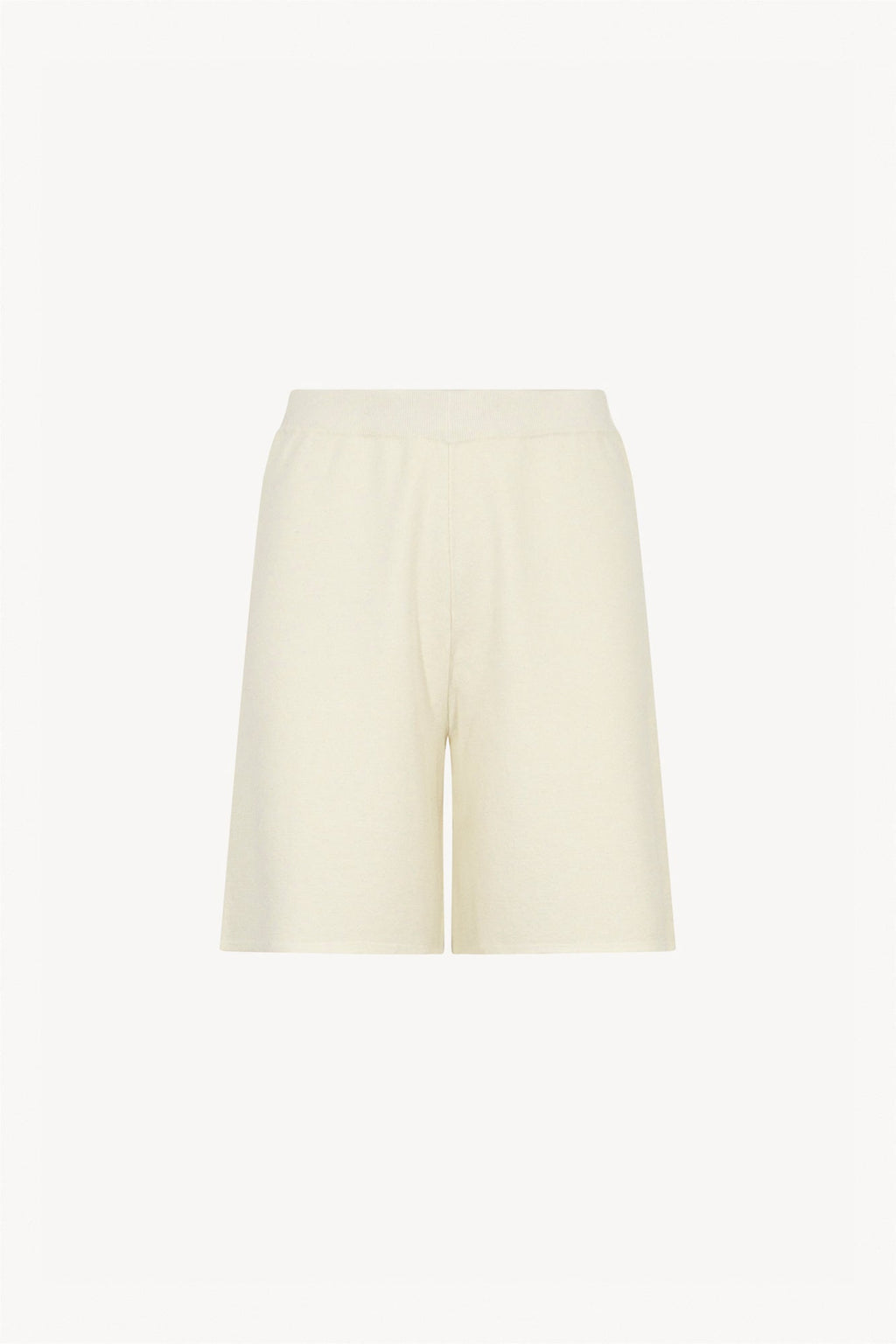 Bermuda in Cotone Seta Cashmere Bianco Latte