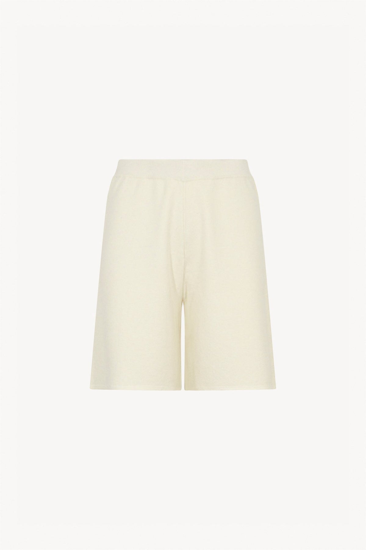 Bermuda in Cotone Seta Cashmere Bianco Latte