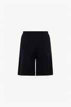 Bermuda in Cotone Seta Cashmere Nero