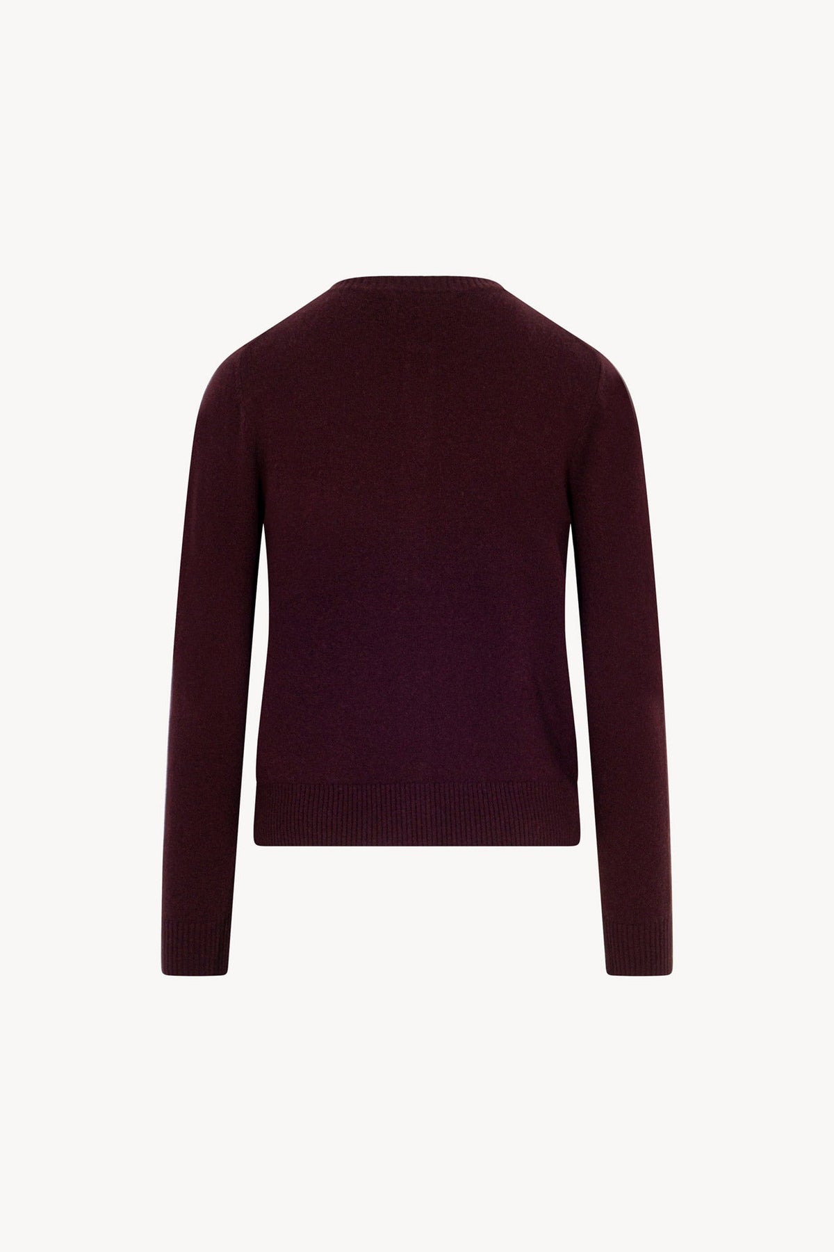 Cardigan Girocollo con gros-grain in Puro Cashmere Acero